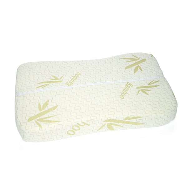 HouzeComfort Bamboo Contour Pillow with Soft Case &amp; Neck Support