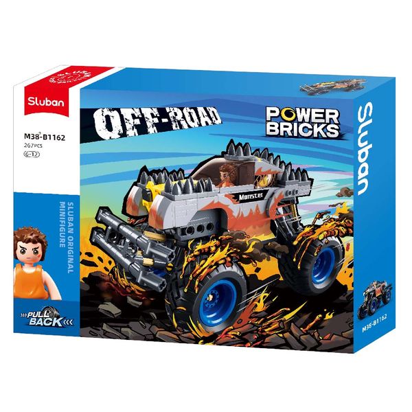 Sluban Building Set: Pull Back PowerBricks - Off Road Vehicle - 267 Piece