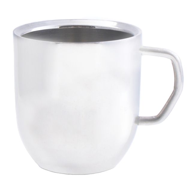 Leisurequip Stainless Steel Double Walled Cappuccino Coffee Mug 300ml