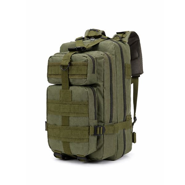 Olive Green Tactical Backpack - Heavy-Duty Utility Pack 25L