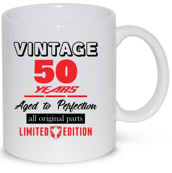 Vintage 50 Aged To Perfection 50th Birthday Coffee Mug (11Oz Standard Mug)