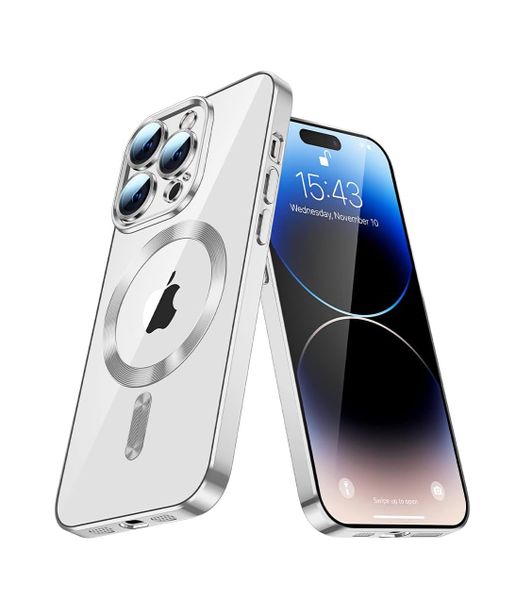 Electroplated Edge Soft Case Compatible For iPhone 11 pro Max - Siliver
