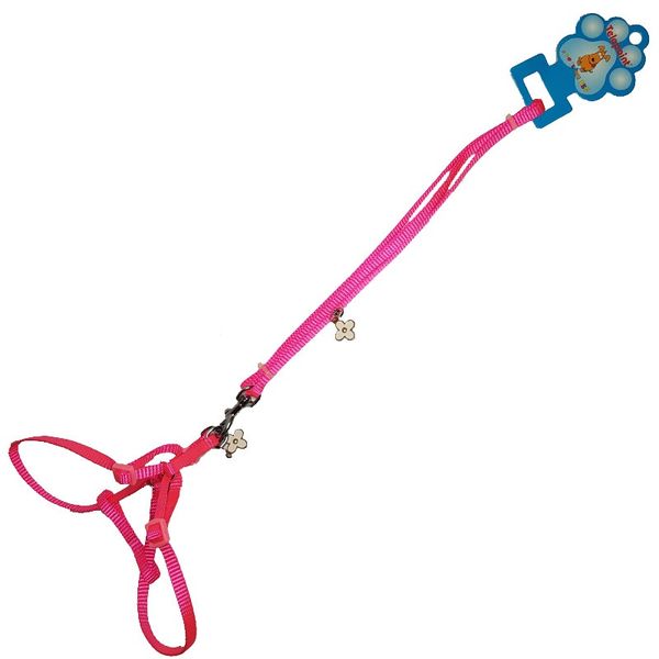 Pink Small Charms Adjustable Pet Leash With Harness 147cm - TP18071008