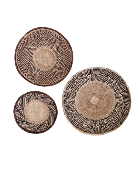 3 x Wall Baskets Dark Edge Home Decor. S/M/L