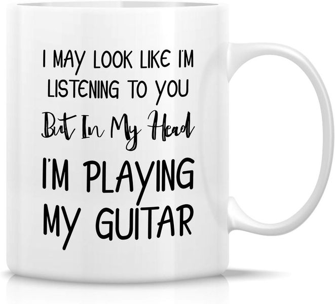 I'm Playing My Guitar Christmas Birthday Musician Gift Mug