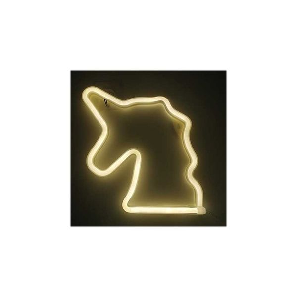 Unicorn Head Neon Sign Lamp USB &amp; Battery Operated LED Light