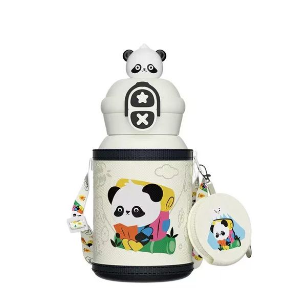 550ml Panda Children's Thermal Cup with 3D Panda Figurine Lid