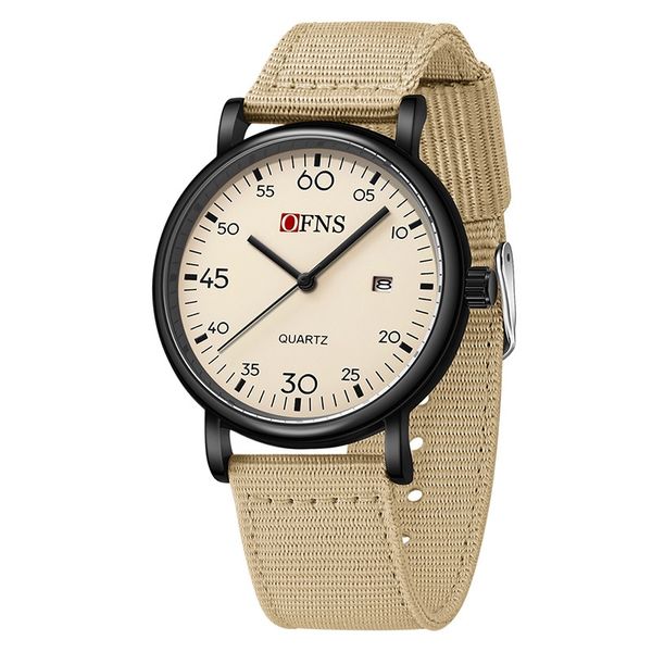 Waterproof Quartz Watch Digital and Pointer Student Watch Retro Nylon Strap
