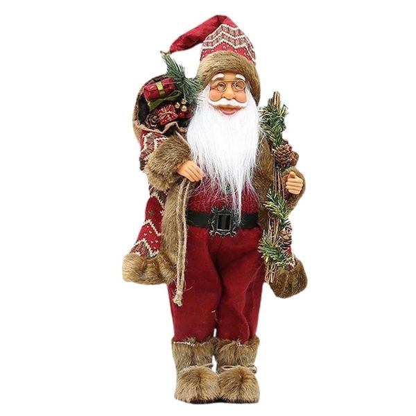 Toy Christmas Santa Claus Standing Figurine Ornament -30cm