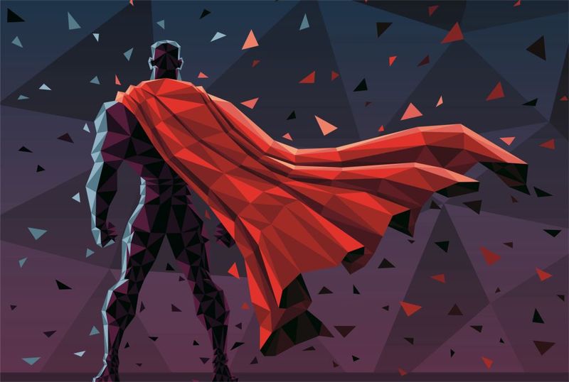 Laptop Skin Abstract Superman Rear