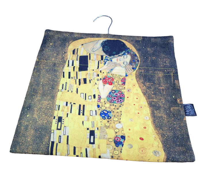 Laundry Peg Bag - Man and Woman on Yellow