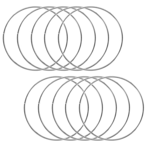 10 Pack 4 Inch Silver Dream Catcher Metal Rings for Crafts DIY