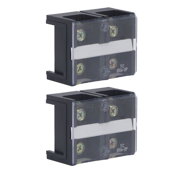 2pcs 600V 100A Dual Row Screw Terminal Block Strip for TC Fixed Barrier