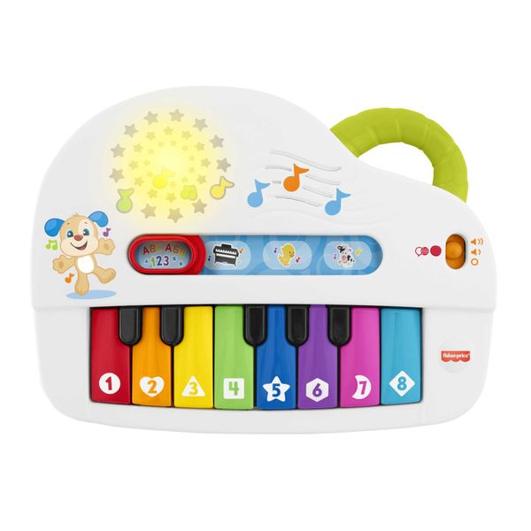 Fisher-Price Silly Sounds Light-Up Piano Take-Along Toy Piano With Sounds And Lights