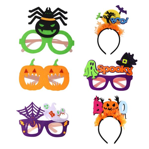 Halloween Party Decoration Funny Fluorescent Glasses - 4 Pieces