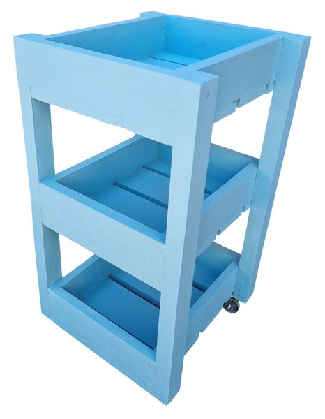 Rustic Office Trolley for Coffee Station or Veggies on Wheels in colour