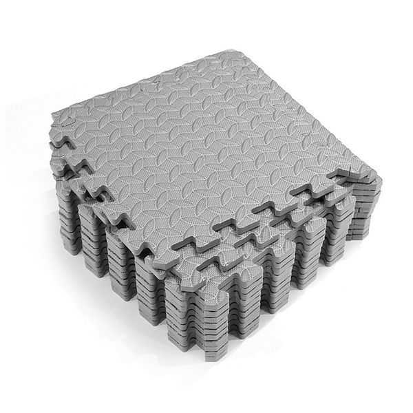 EVA Gym Flooring Puzzle Mat - Grey - 12 Piece