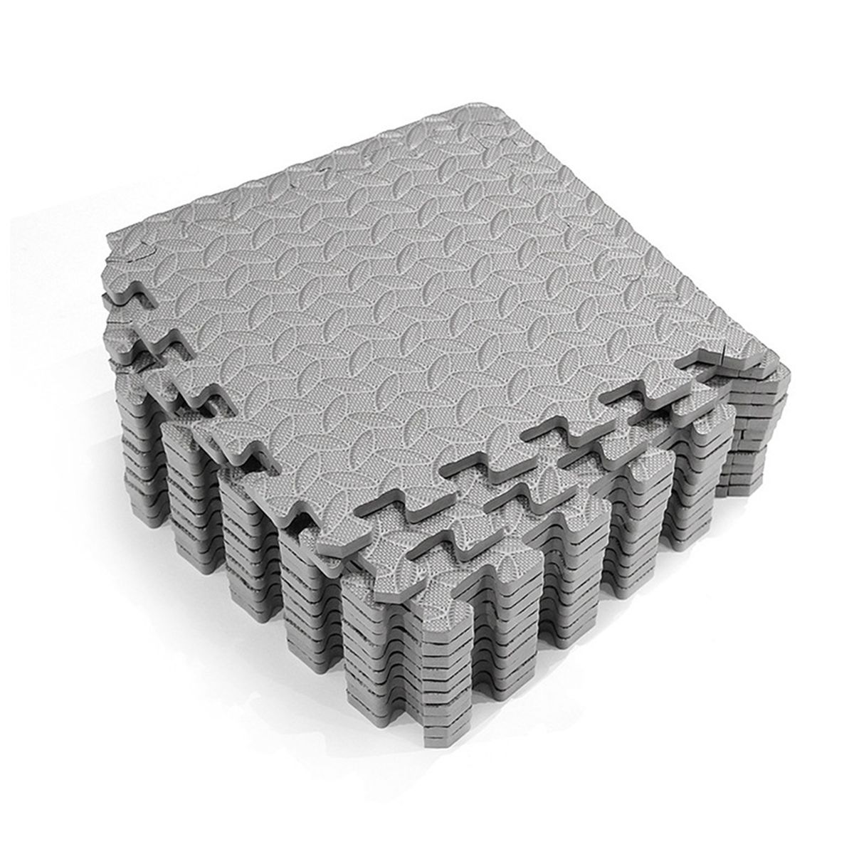 EVA Gym Flooring Puzzle Mat - Grey - 12 Piece