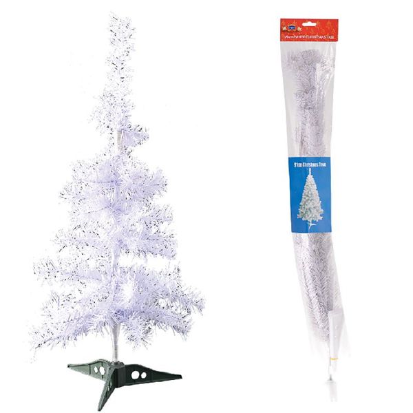 Bulk Pack x 2 Xmas Tree 91cm White (80 Tips) Boxed