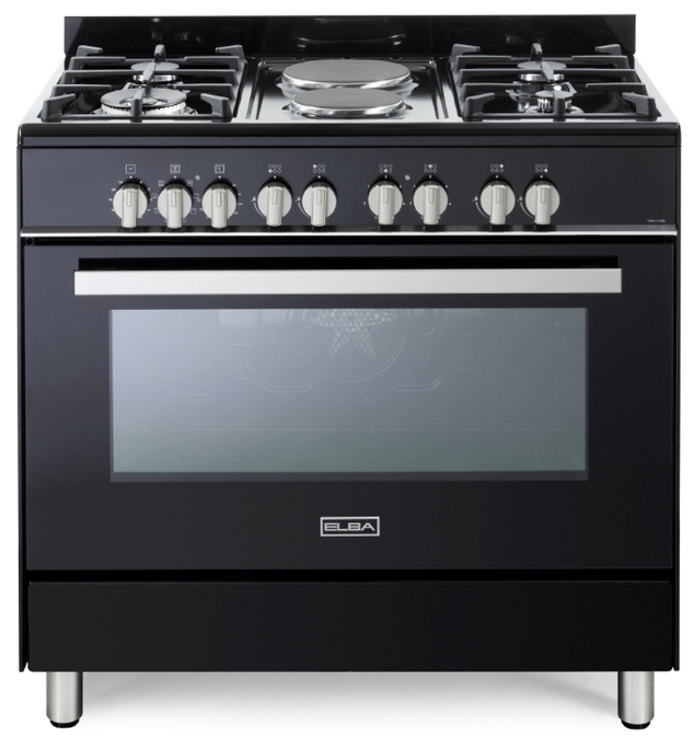 Elba 01 9cx 727b2 Classic 4 Gas 2 Electric Cooker Elec Oven Black 