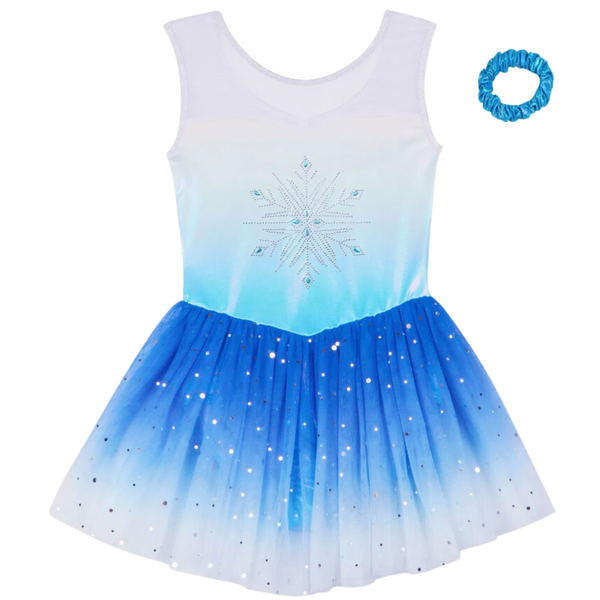 Blue and White Ice Leotard with Tutu