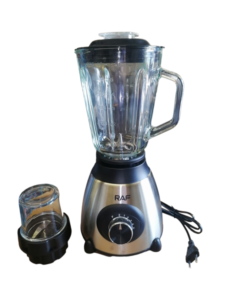 RAF Heavy Duty Electric Blender 1000W -2 In 1 Silver