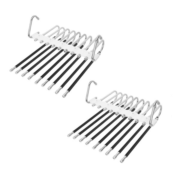 2 Pack 9 Layers Pants Hangers Space-Saving Stainless Steel Closet Hangers