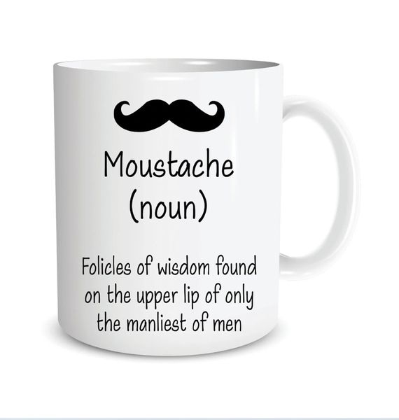 Moustache Boyfriend Husband Gift Anniversary 11Oz Coffee Mug