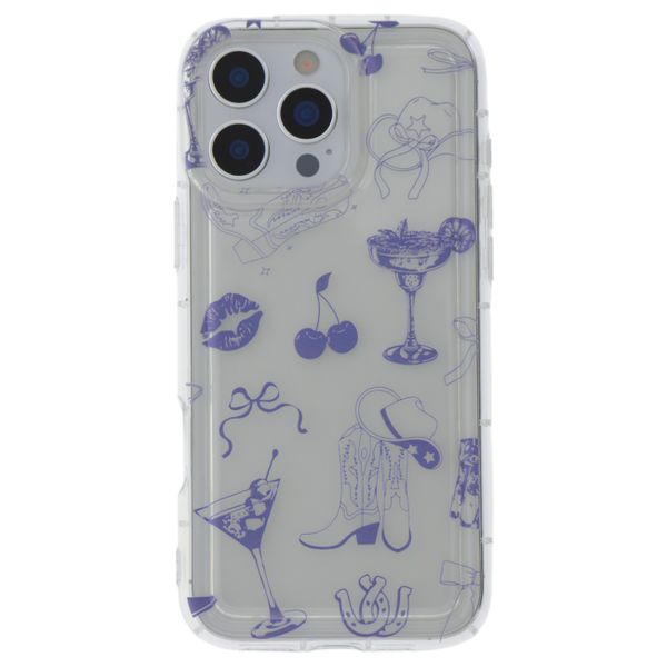 Cowboy Boots &amp; Cocktail Sketch Design Phone Case - Compatible With iPhone
