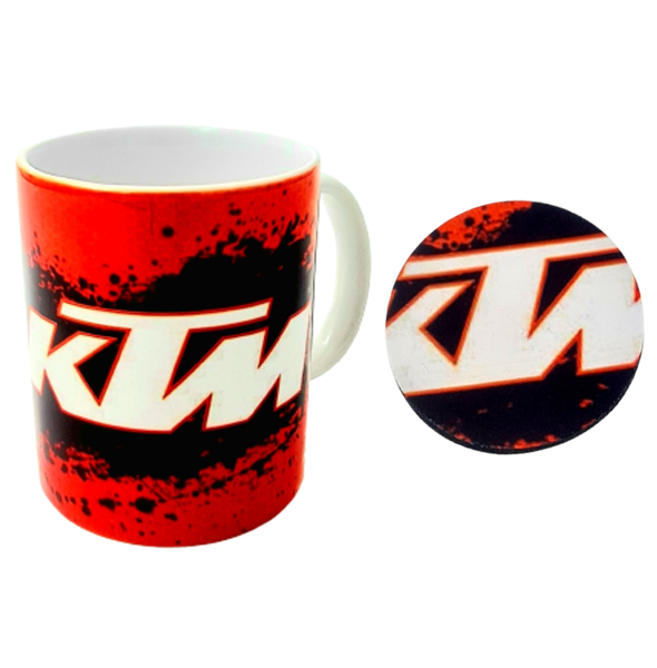 KTM Themed Mug &amp; Coaster Set