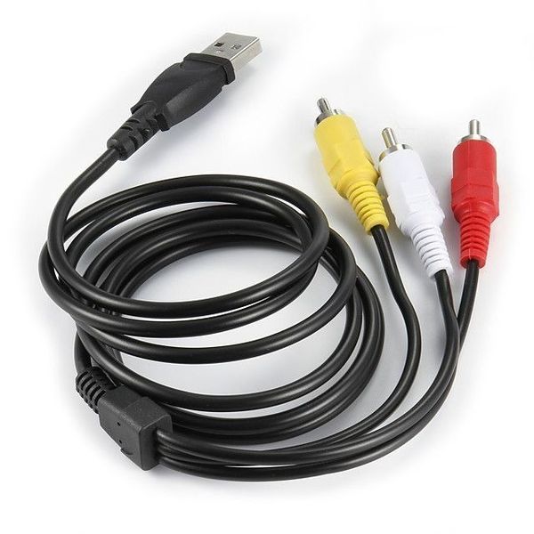 3RCA Male + USB Male to 3RCA Female Audio Video Cable