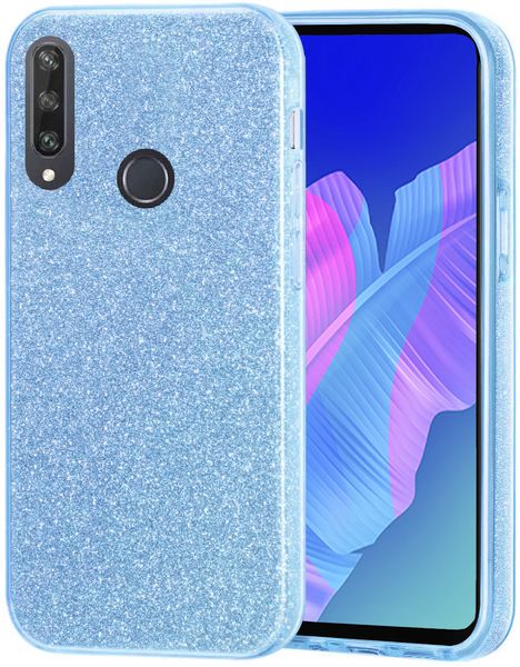 Tekron Glitter Sparkle Bling Protective Case for Huawei Y7p (2020) - Blue