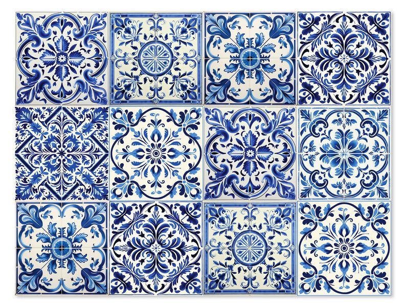 Disposable Paper Placemats - Portuguese Tiles "Lisbon