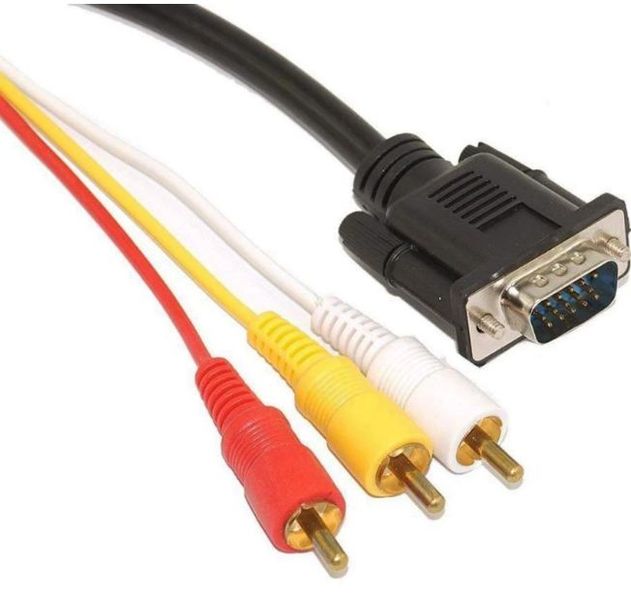 VGA Male to 3RCA Male Component Converter Cable for DVD HD Player 1.5M