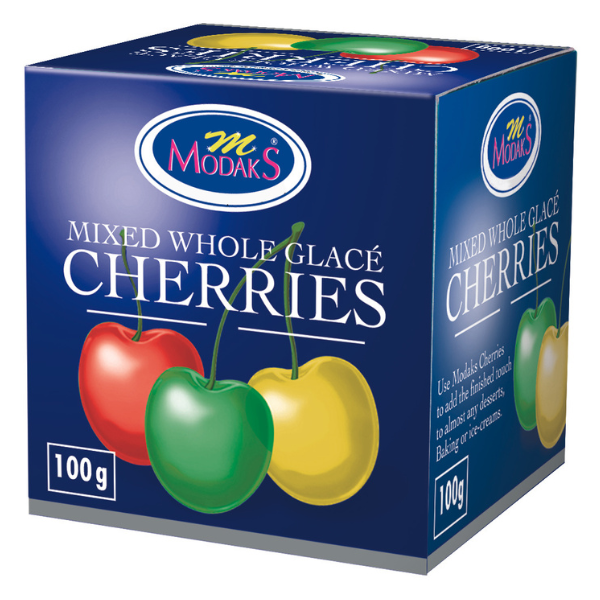 Cherries Mixed (Green &amp; Red) Whole Glace 2 x 100 g - Modaks
