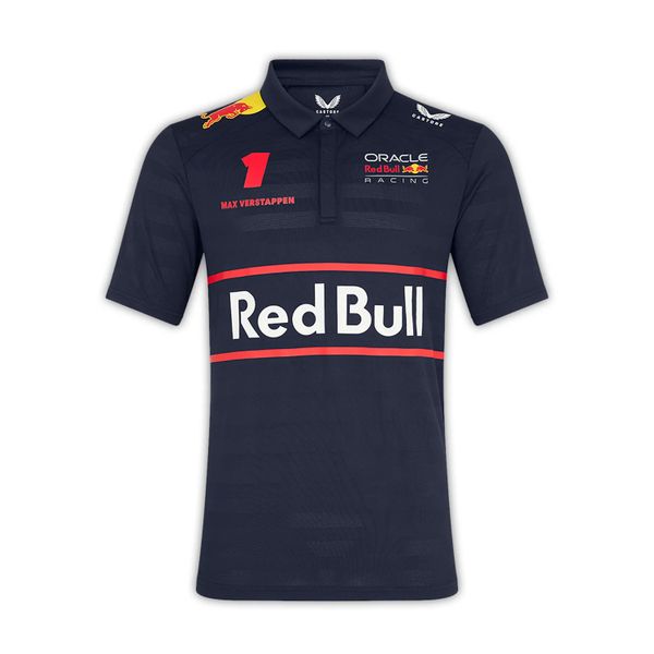 Oracle Red Bull Racing Mens Teamline Polo Shirt Max Verstappen - Night Sky