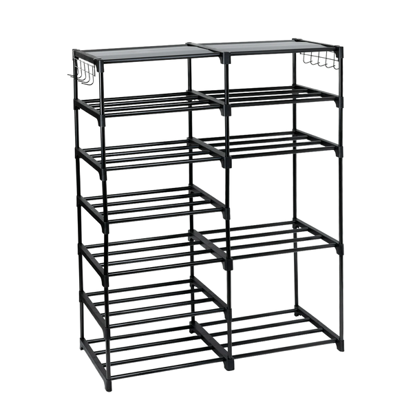 Everfurn Myra 8 Tier Shoe Rack - Black