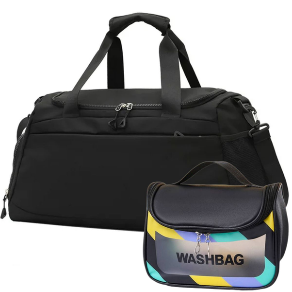 Fashionable Sports Gym Travel Duffel Bag with Toiletry Bag