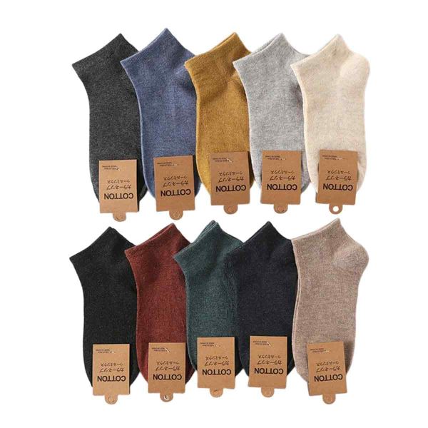 Ankle Socks packof10, cotton, breathable, low-cut, for men size 38-45