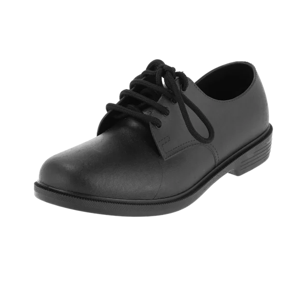 Kitro Black Lace Up School Shoes