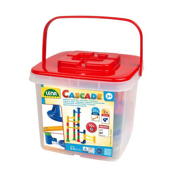 LENA Cascade Marble Run: Construct Your Own Marble Run Designs