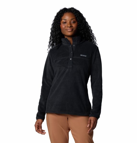 Columbia Women's Benton Springs II Half Snap Pullover Fleece Black