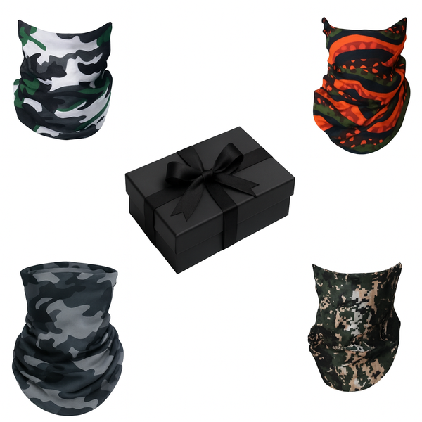 Neck Gaitor Tube Scarf Camo Collection (Set of 4 in Gift Box)