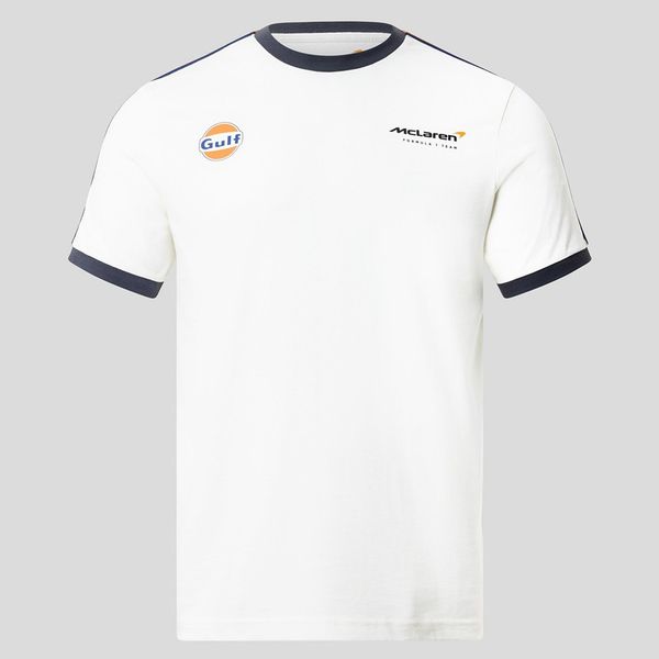 McLaren F1 Gulf Ringer Men's Taper T-Shirt- White