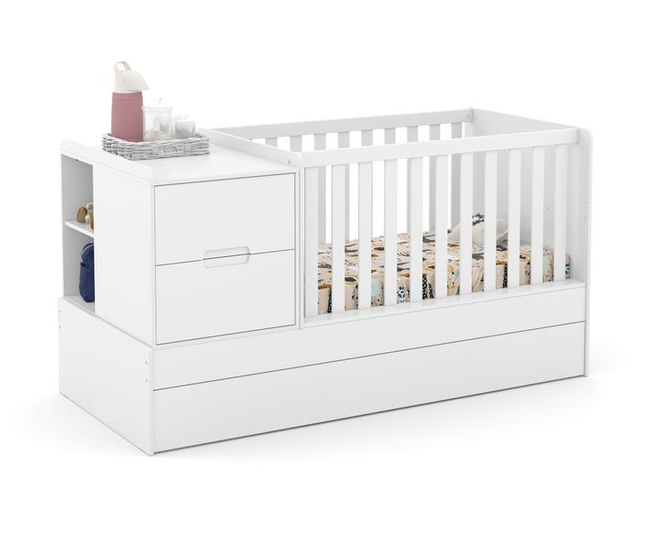 George &amp; Mason Baby - 5-in-1 Convertible Trundle Cot to Bed