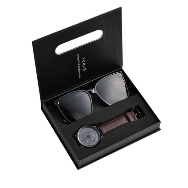 Tomi Men's Quartz Watch With Sunglasses Gift Set