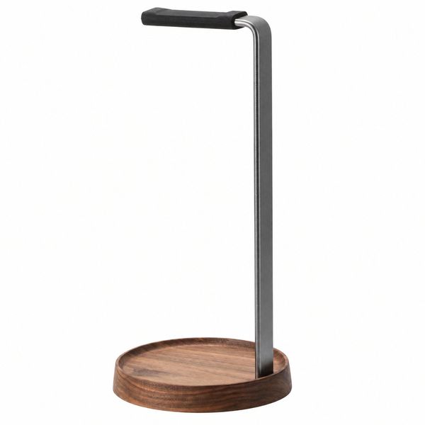 Solid Walnut Wood Headphone Stand U-Shaped Luxury Headset Display Holder