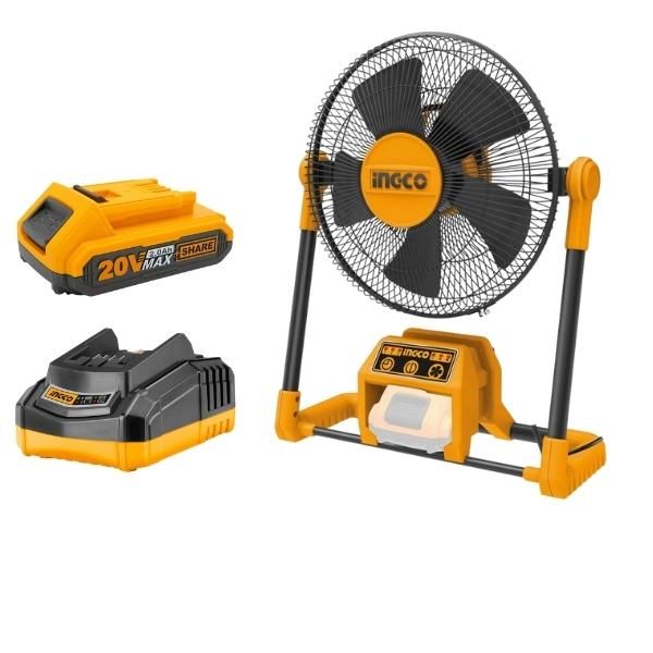 INGCO - Cordless Fan Including Battery (4.0Ah) and Charger