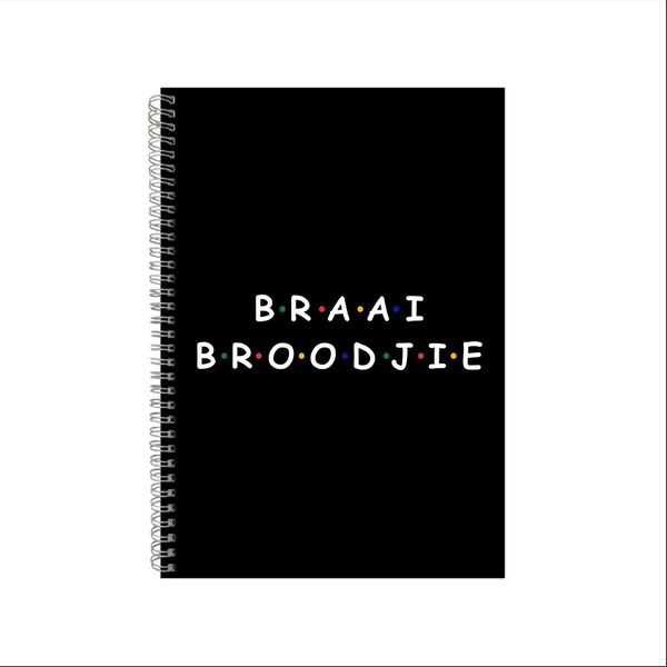 Braai Broodjie Notebook Afrikaans Gift Idea A4 Notepad Pad 48