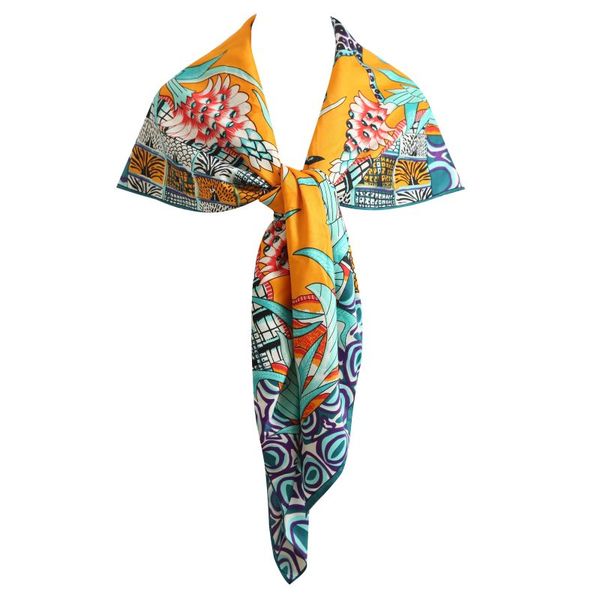 SoGood-Candy - Square Silk Scarf - Bright Safari